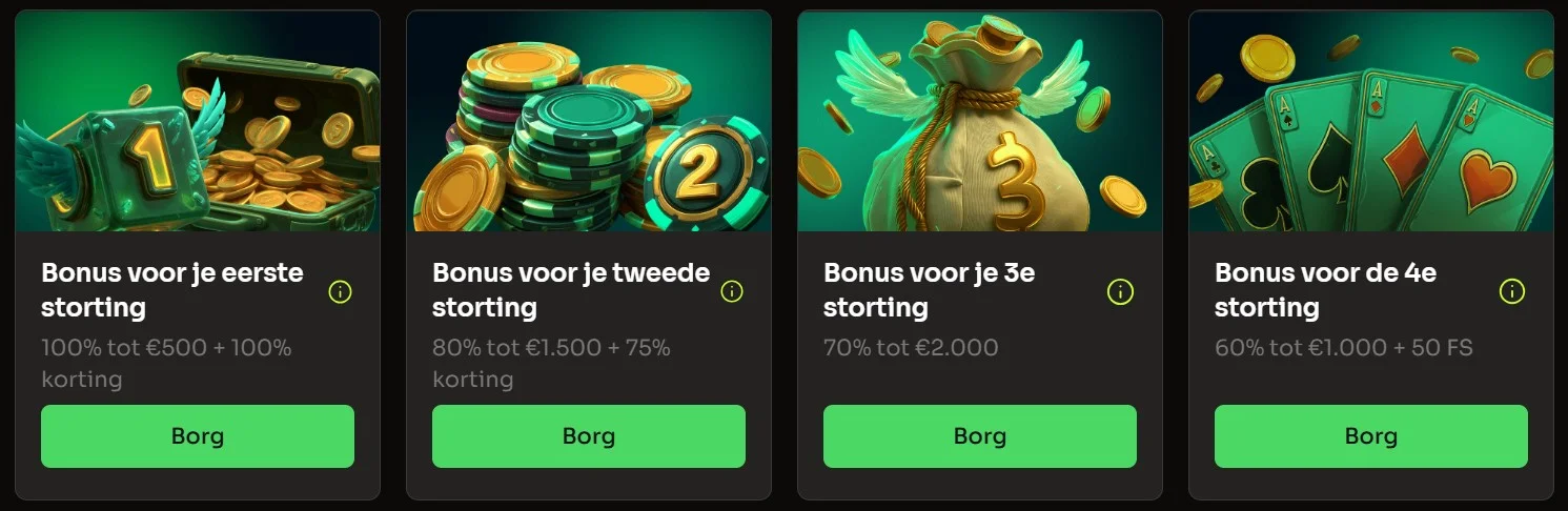 Bonussen en acties Holyluck Casino